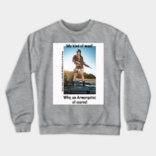 Armorgator - Babe 14 - White Crewneck Sweatshirt